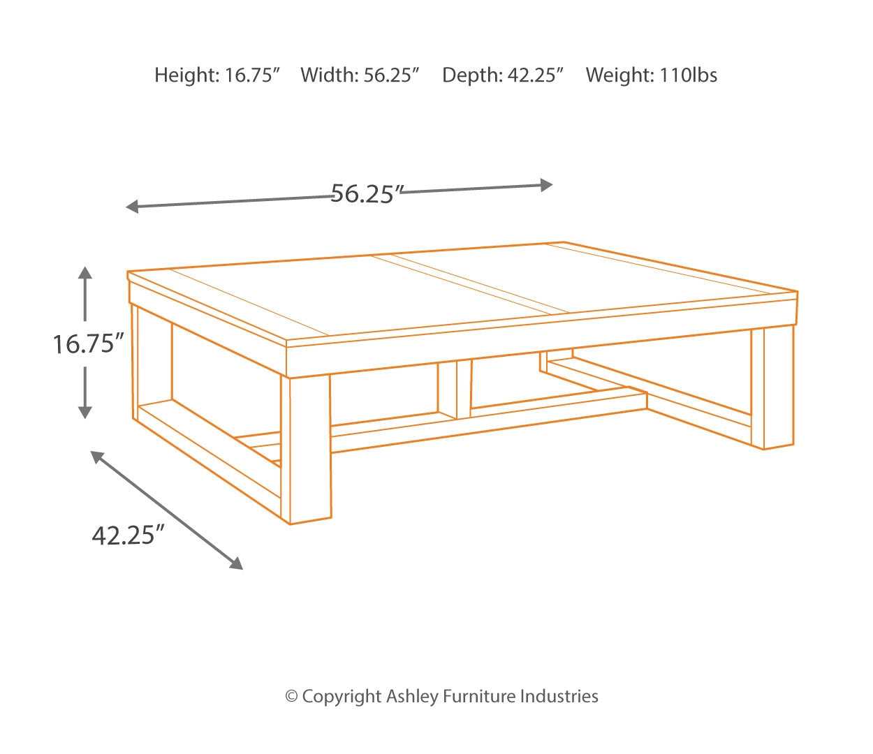 Watson Dark Brown Coffee Table