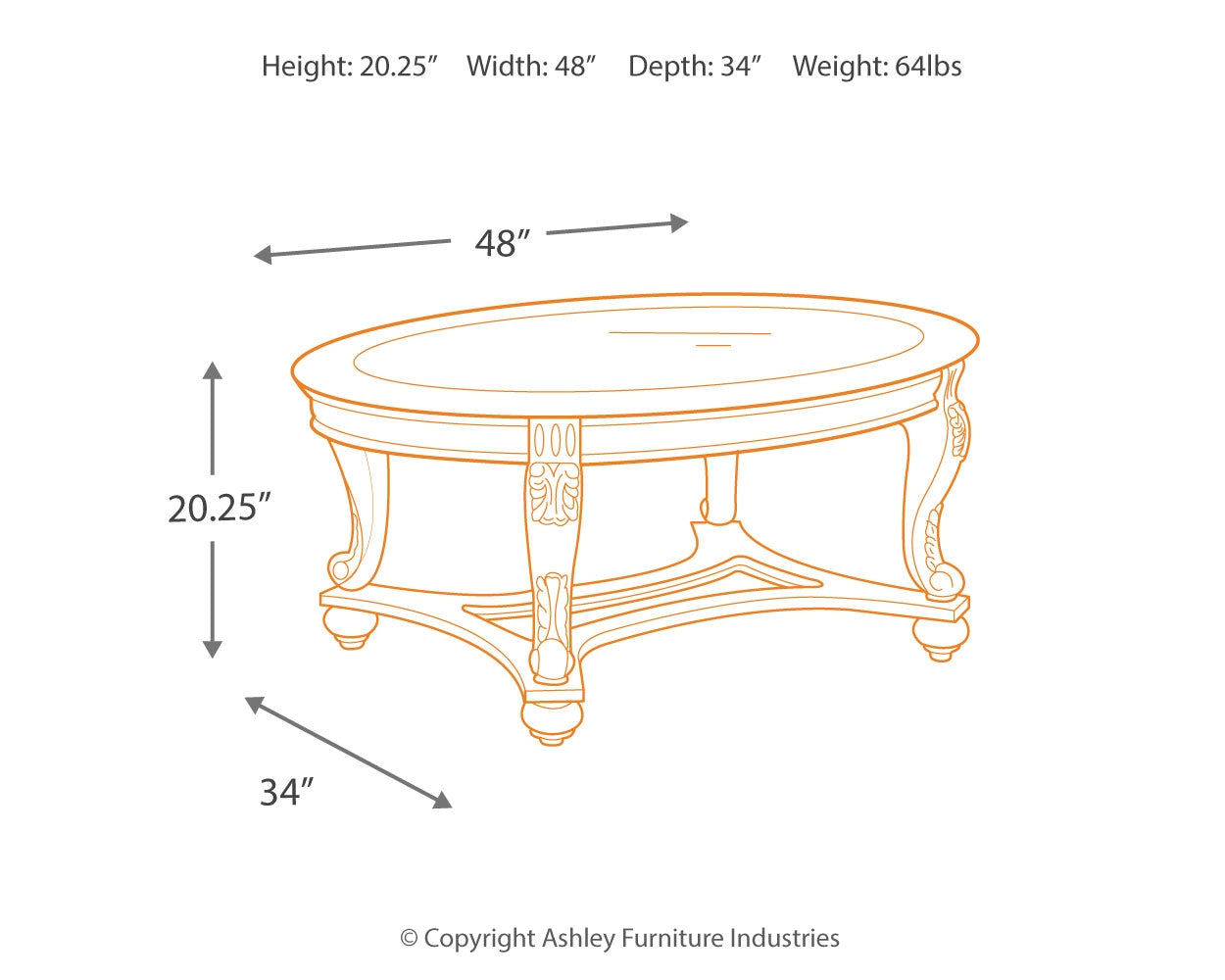 Norcastle Brown Coffee Table and 2 End Tables