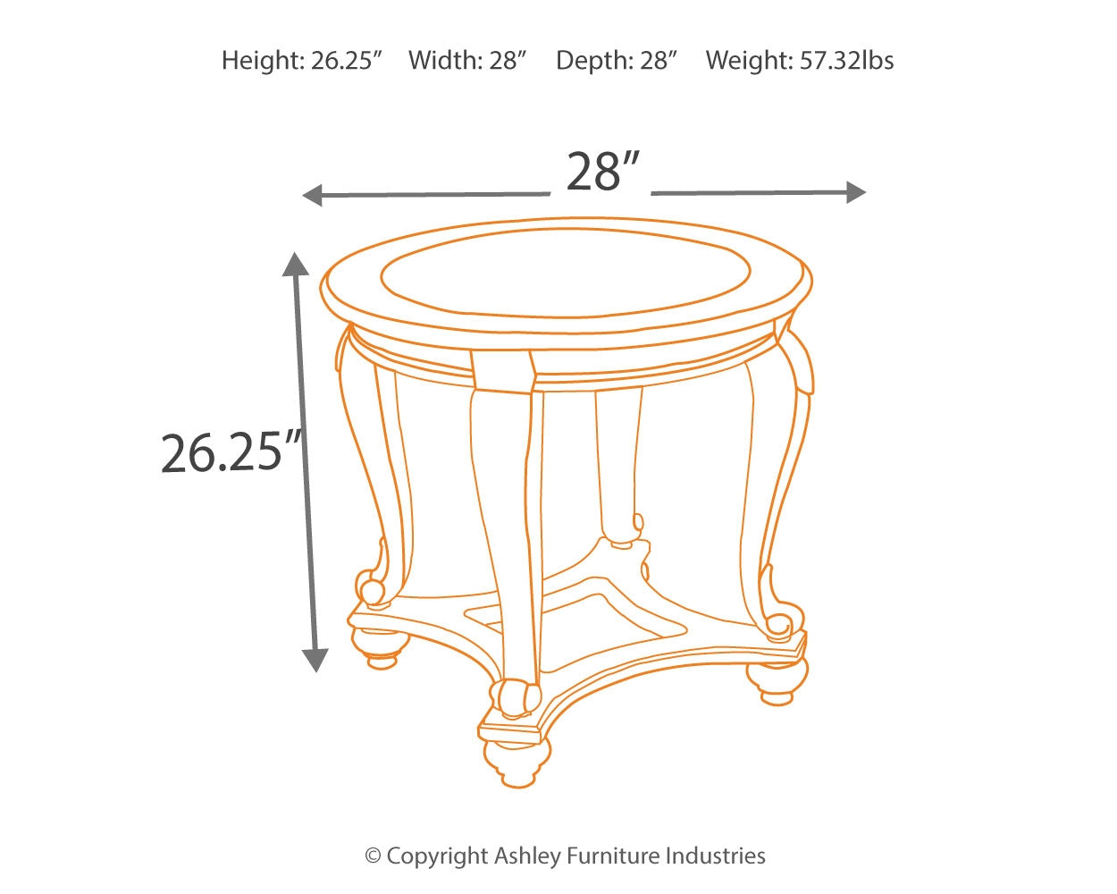 Norcastle Brown Coffee Table and 2 End Tables