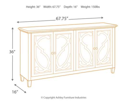 Mirimyn Off White Accent Cabinet w/ 4 Door