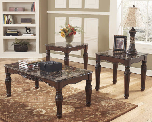 North Shore Dark Brown Occasional Table Set (Set of 3)