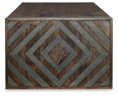 Dreggan Brown Rectangular Cocktail Table - Ornate Home