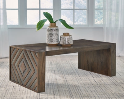 Dreggan Brown Rectangular Cocktail Table - Ornate Home