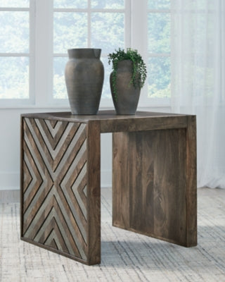 Dreggan Brown Square End Table - Ornate Home
