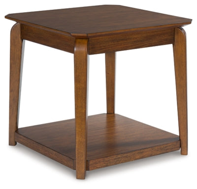 Trenmour Medium Brown Square End Table - Ornate Home