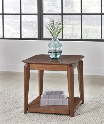 Trenmour Medium Brown Square End Table - Ornate Home