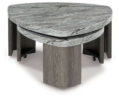 Surmour Gray/Brown Stacked Cocktail Table - Ornate Home