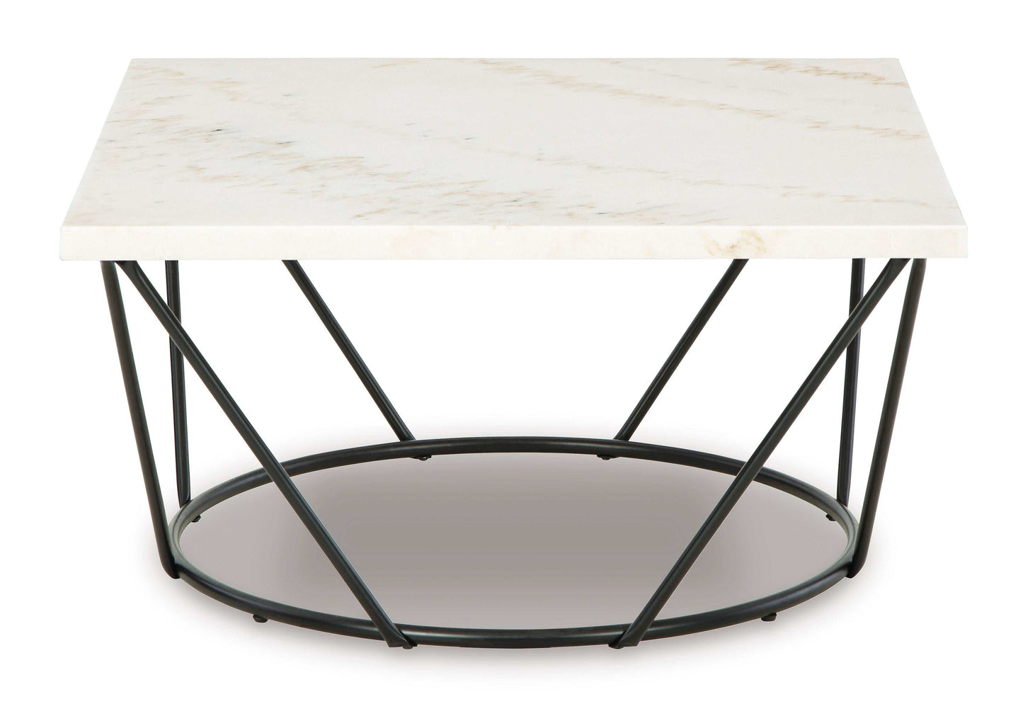 Vancent White/Black Square Coffee Table