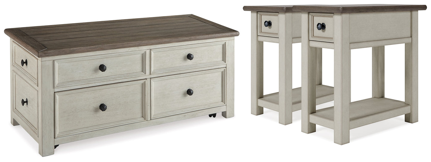 Bolanburg Two-tone Coffee Table and 2 End Tables