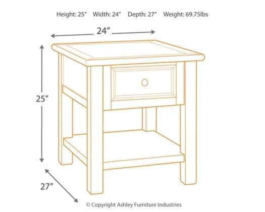 Bolanburg Oak & White End Table