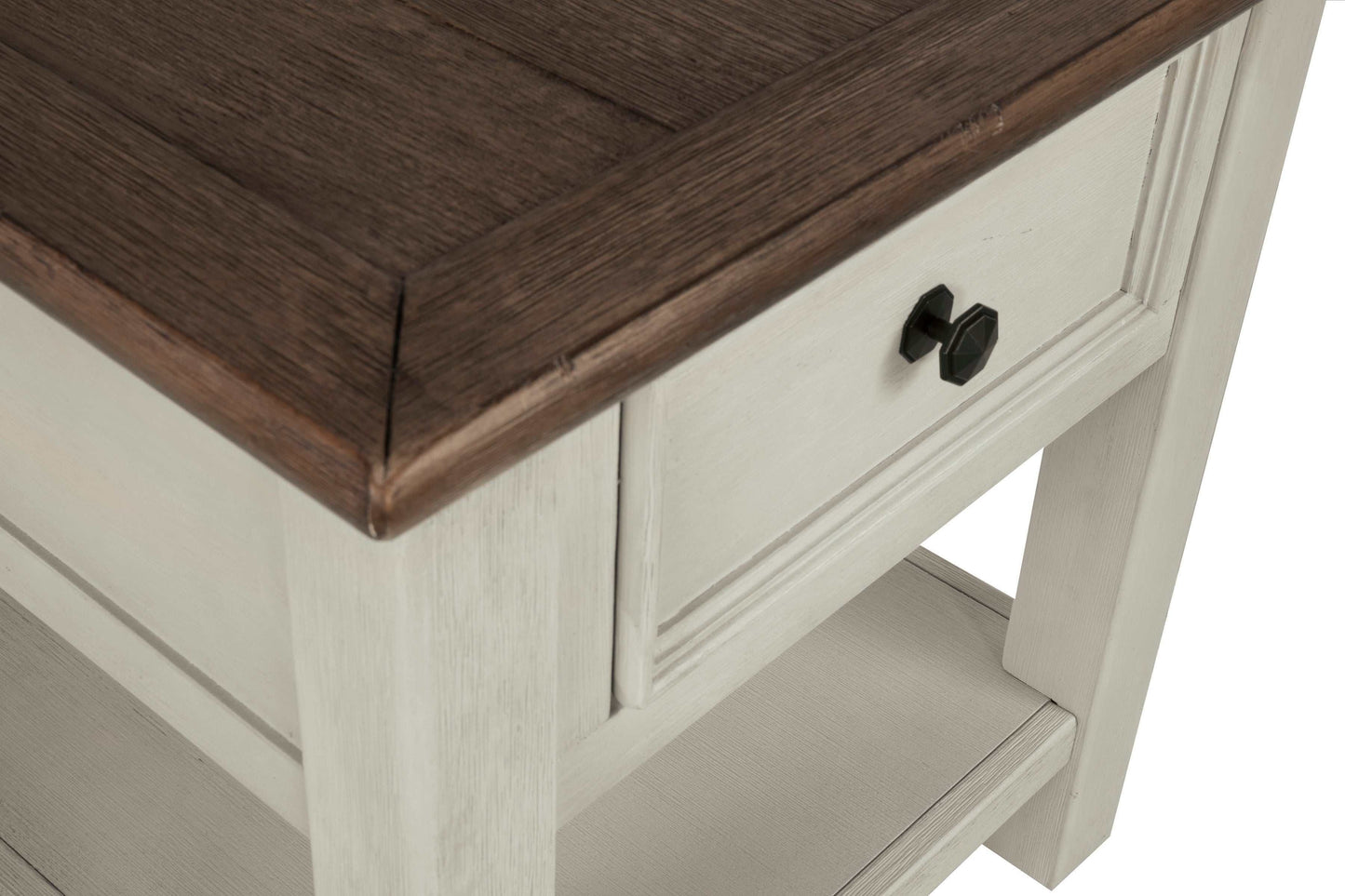 Bolanburg Oak & White End Table