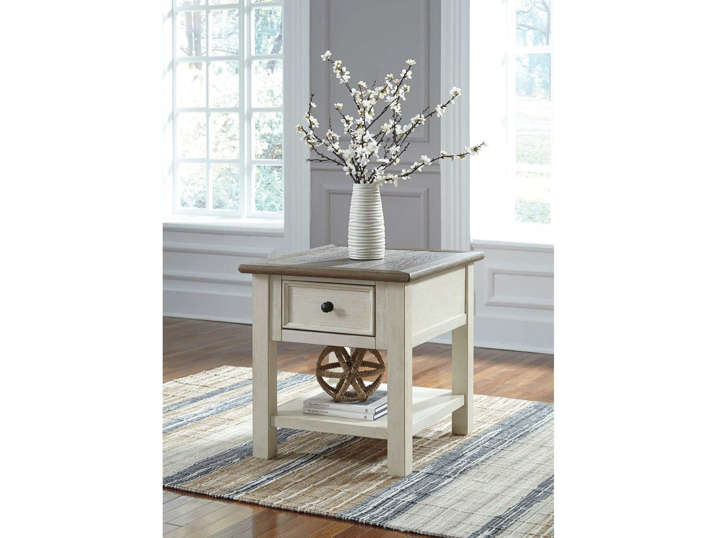 Bolanburg Oak & White End Table