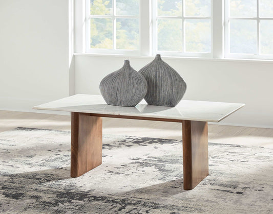 Isanti Light Brown & White Coffee Table