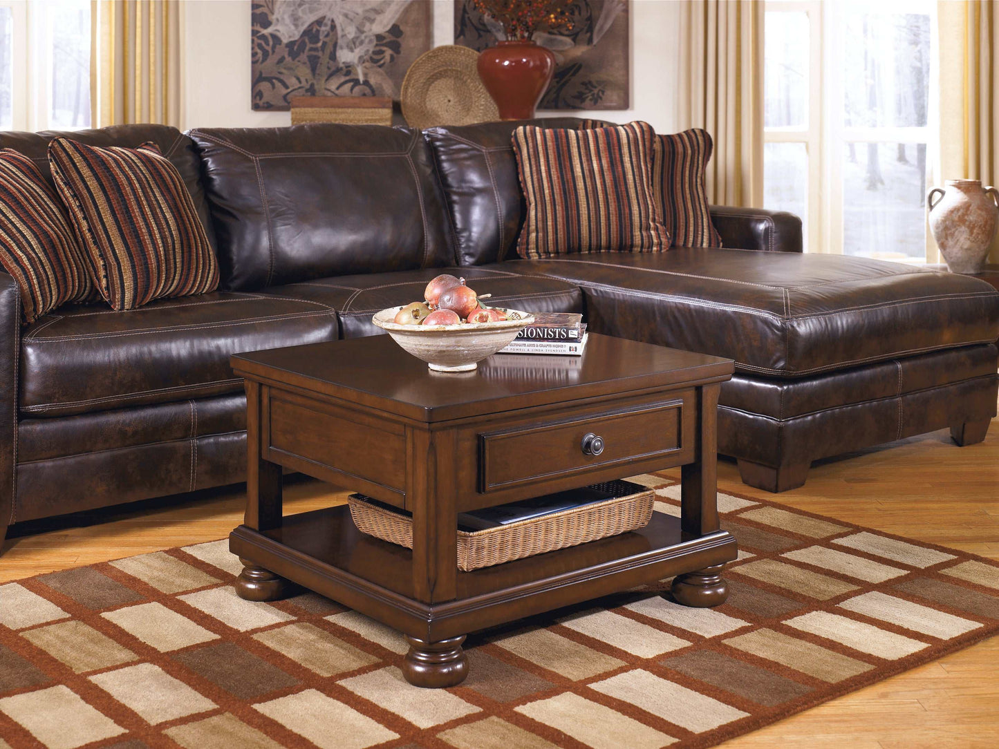 Porter Rustic Brown Coffee Table w/ Lift Top