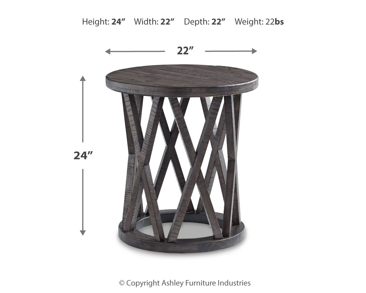 Sharzane Grayish Brown Coffee Table and 1 End Table