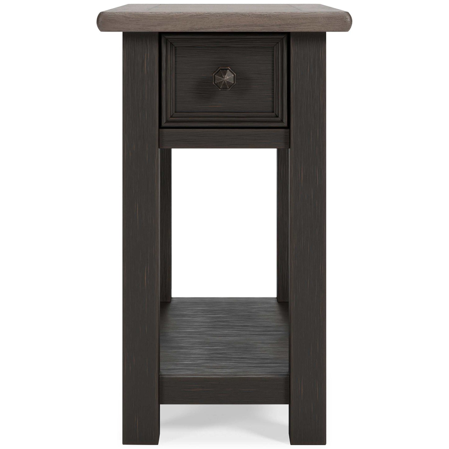 Tyler Creek Grayish Brown/Black Chairside End Table