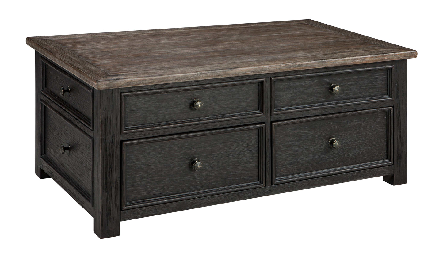 Tyler Creek Grayish Brown/Black Lift Top Coffee Table