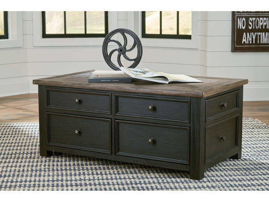 Tyler Creek Grayish Brown/Black Lift Top Coffee Table