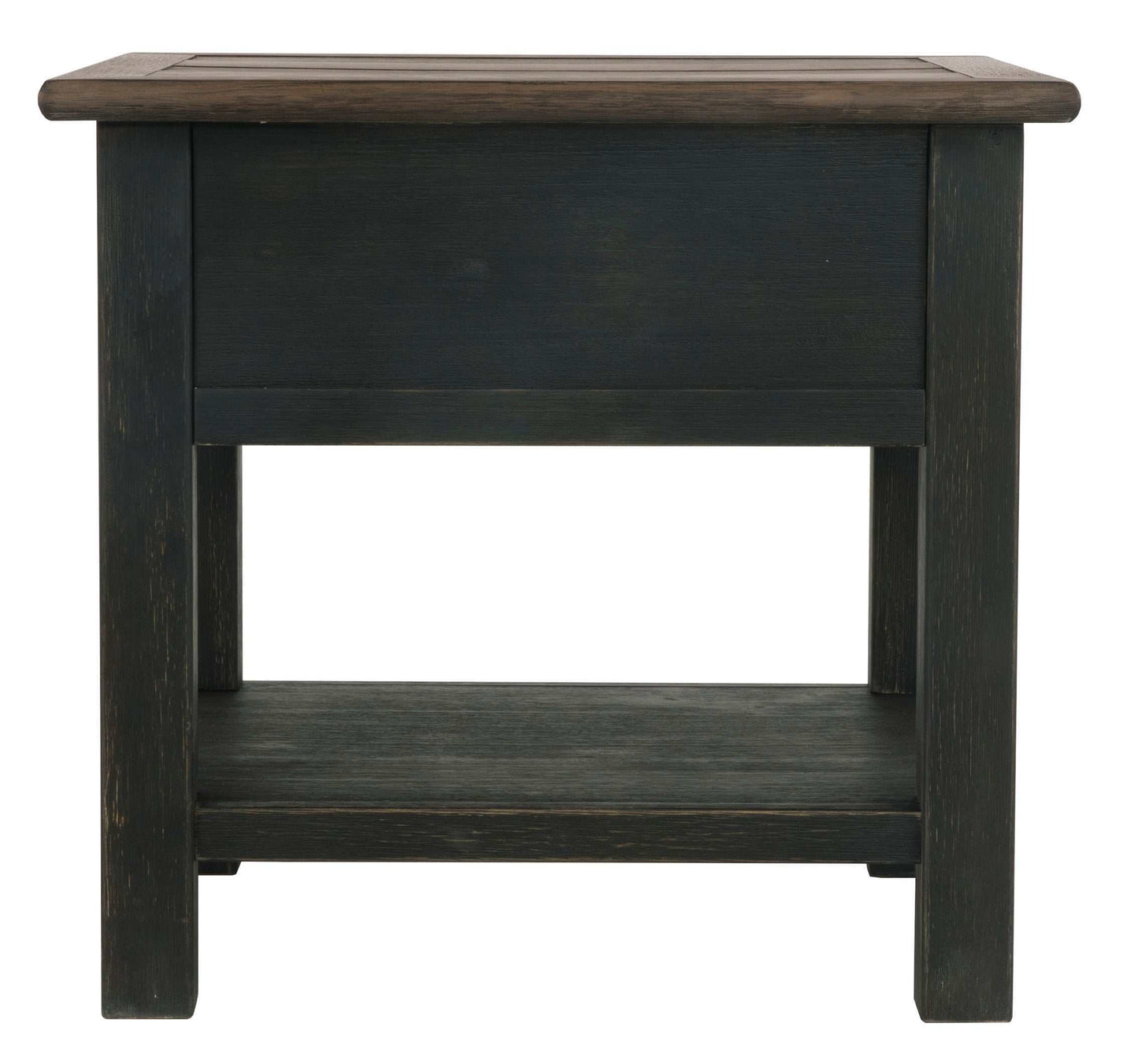 Tyler Creek Grayish Brown/Black End Table