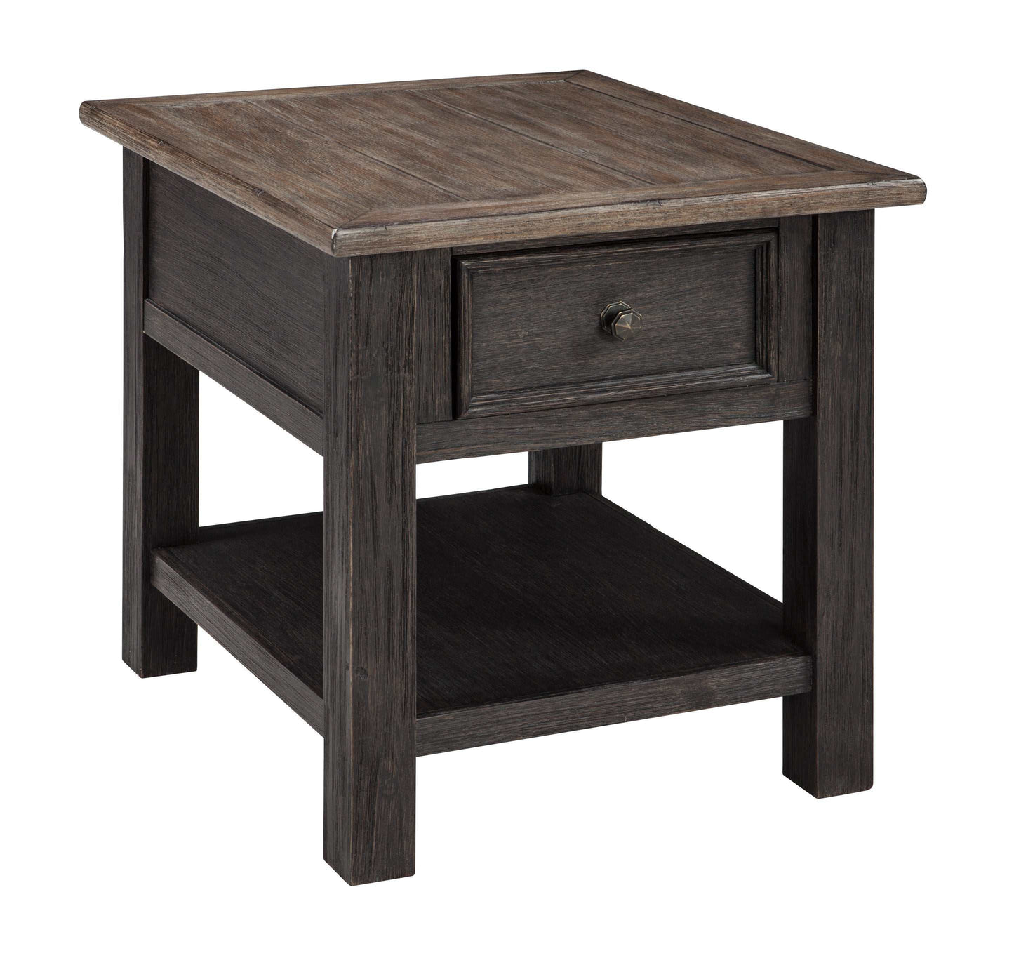 Tyler Creek Grayish Brown/Black End Table