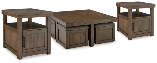 Boardernest Brown Coffee Table and 2 End Tables