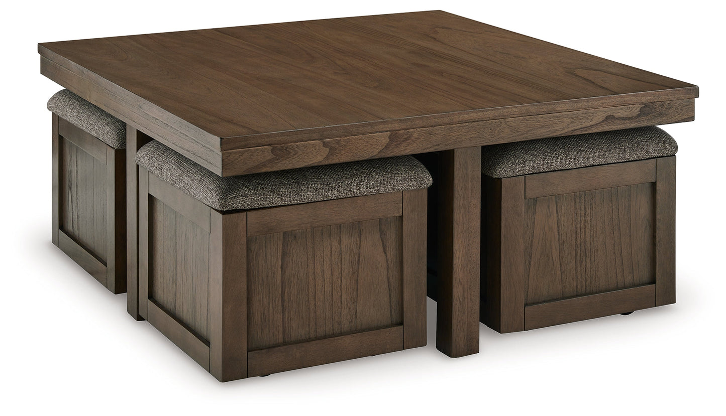 Boardernest Brown Coffee Table and 2 End Tables