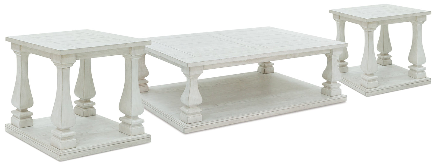 Arlendyne White Coffee Table and 2 End Tables