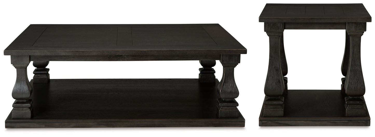 Wellturn Black Coffee Table and 1 End Table