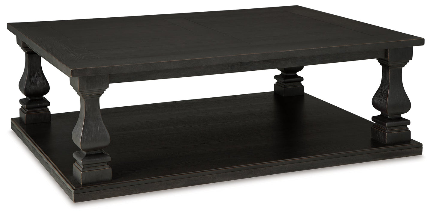 Wellturn Black Coffee Table and 2 End Tables