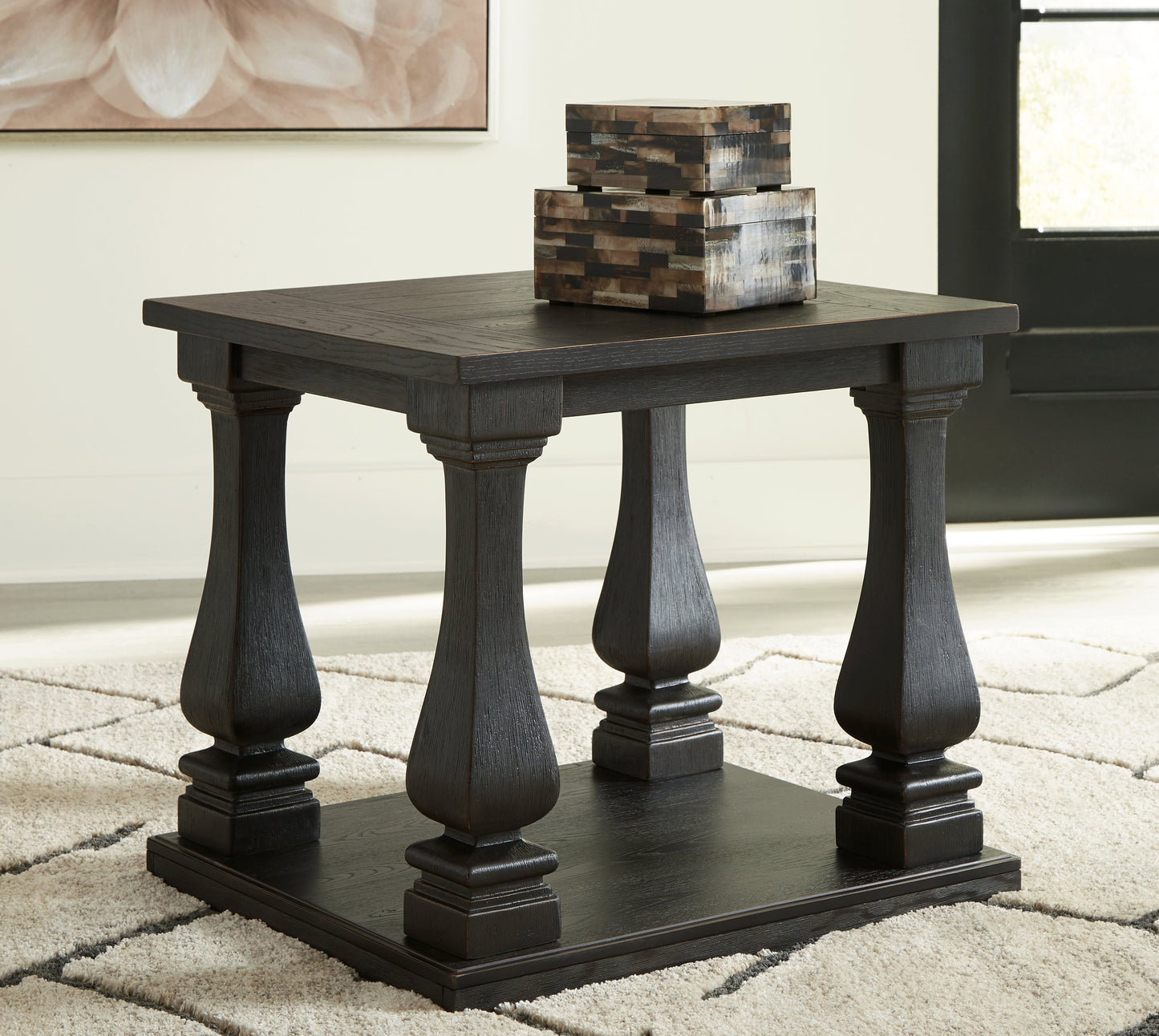 Wellturn Black End Table