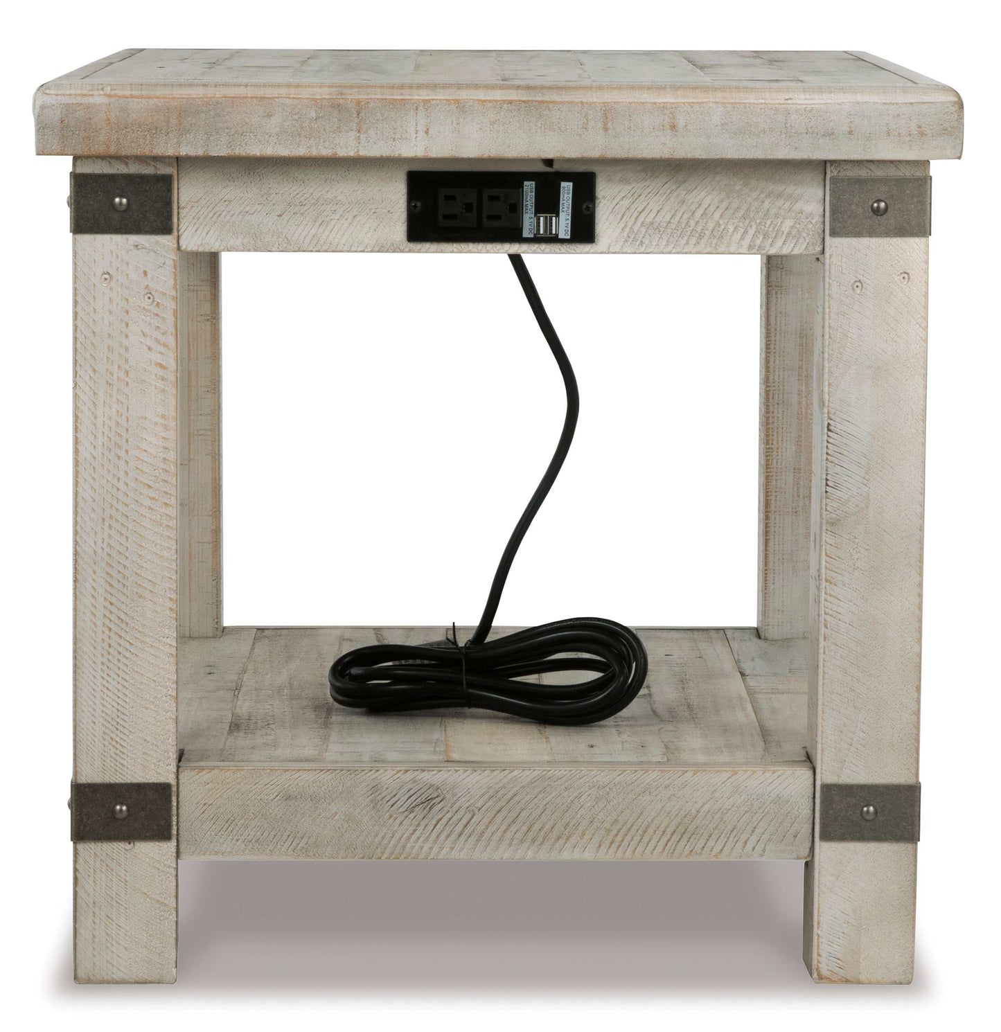 Carynhurst White Wash Gray End Table