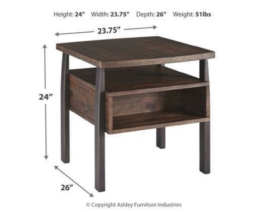 Vailbry Brown End Table