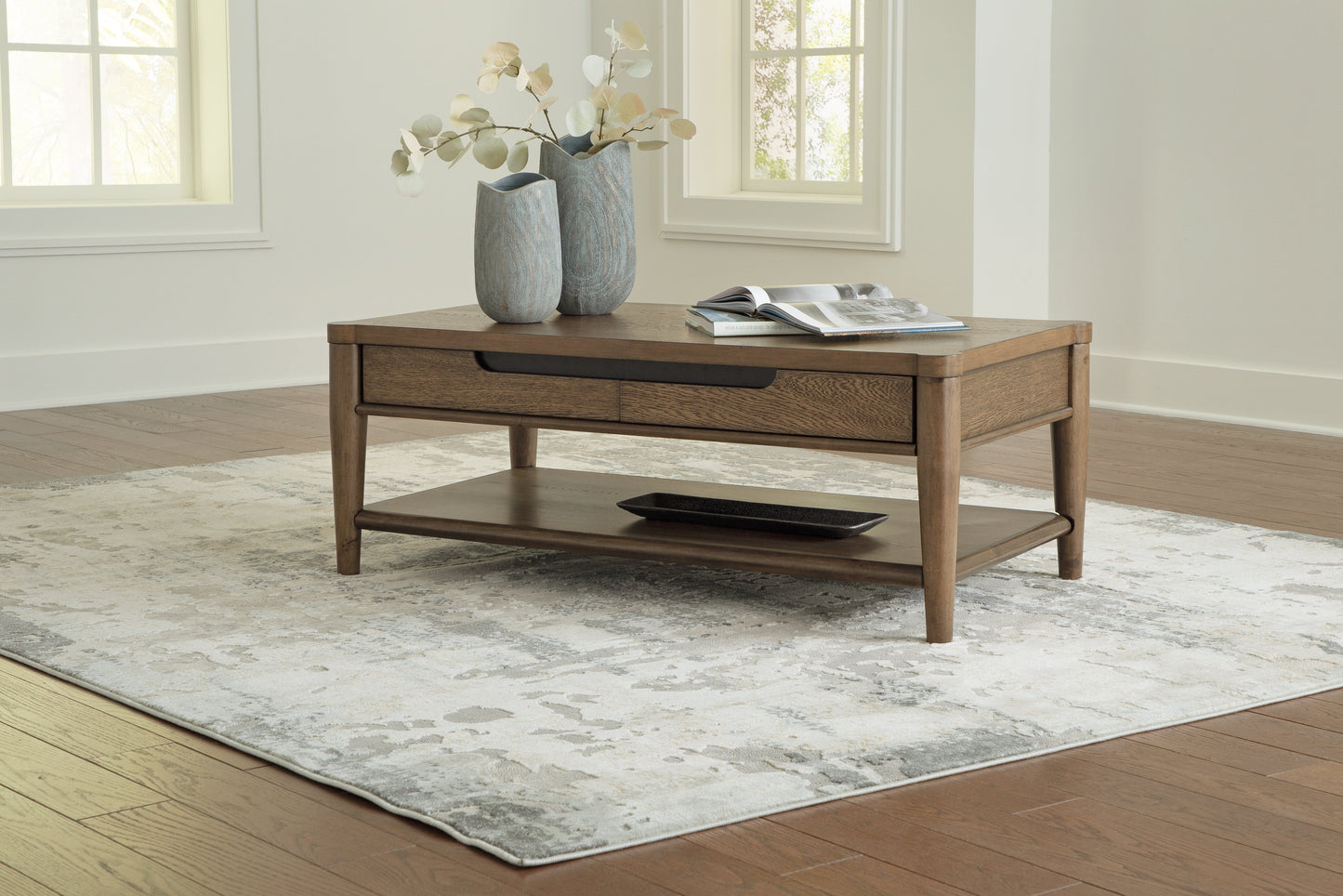 Roanhowe Brown Coffee Table and 2 End Tables