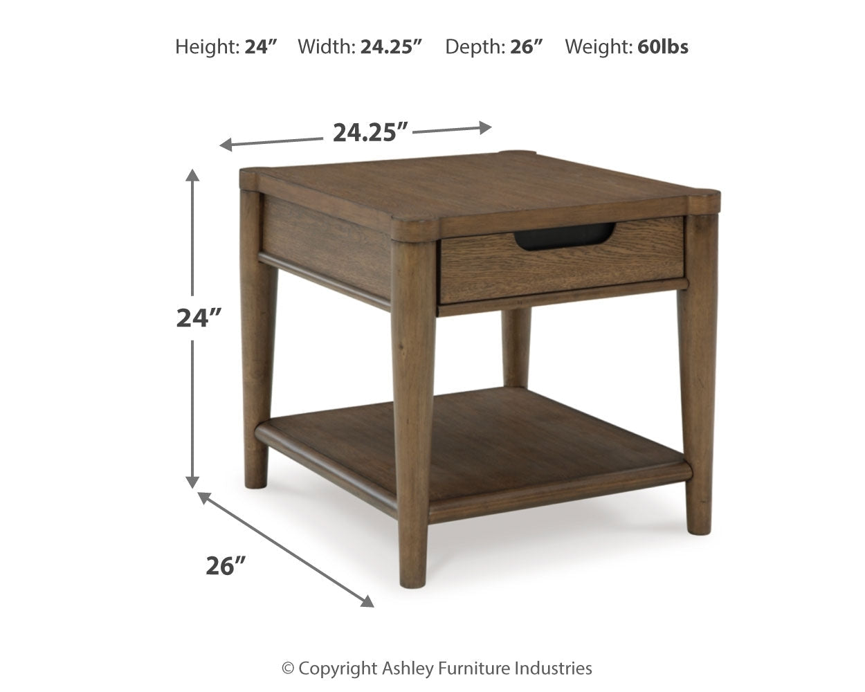 Roanhowe Brown Coffee Table and 2 End Tables