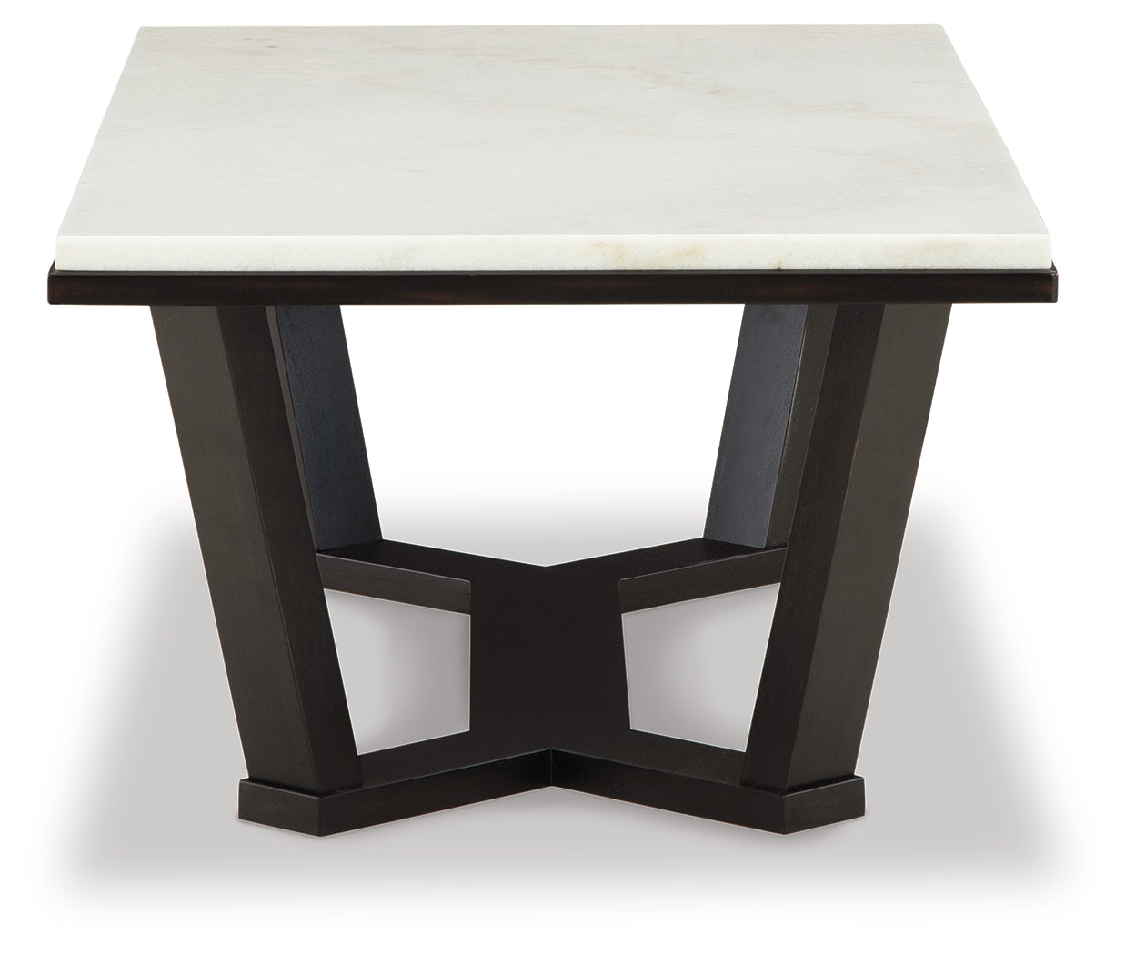 Fostead White/Espresso Coffee Table and 2 Ends