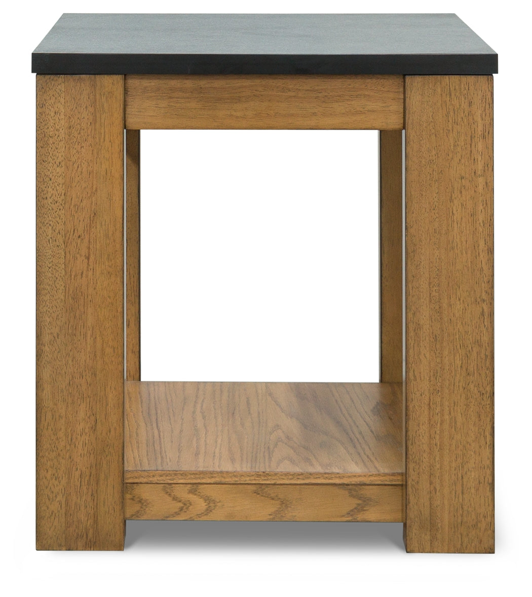 Quentina Light Brown/Black End Table