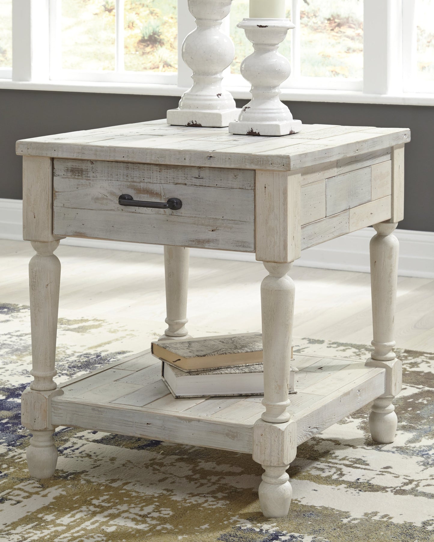 Shawnalore Whitewash Coffee Table and 2 End Tables