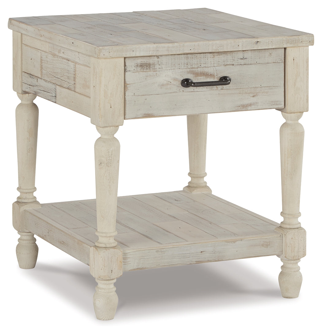 Shawnalore Whitewash Coffee Table and 2 End Tables