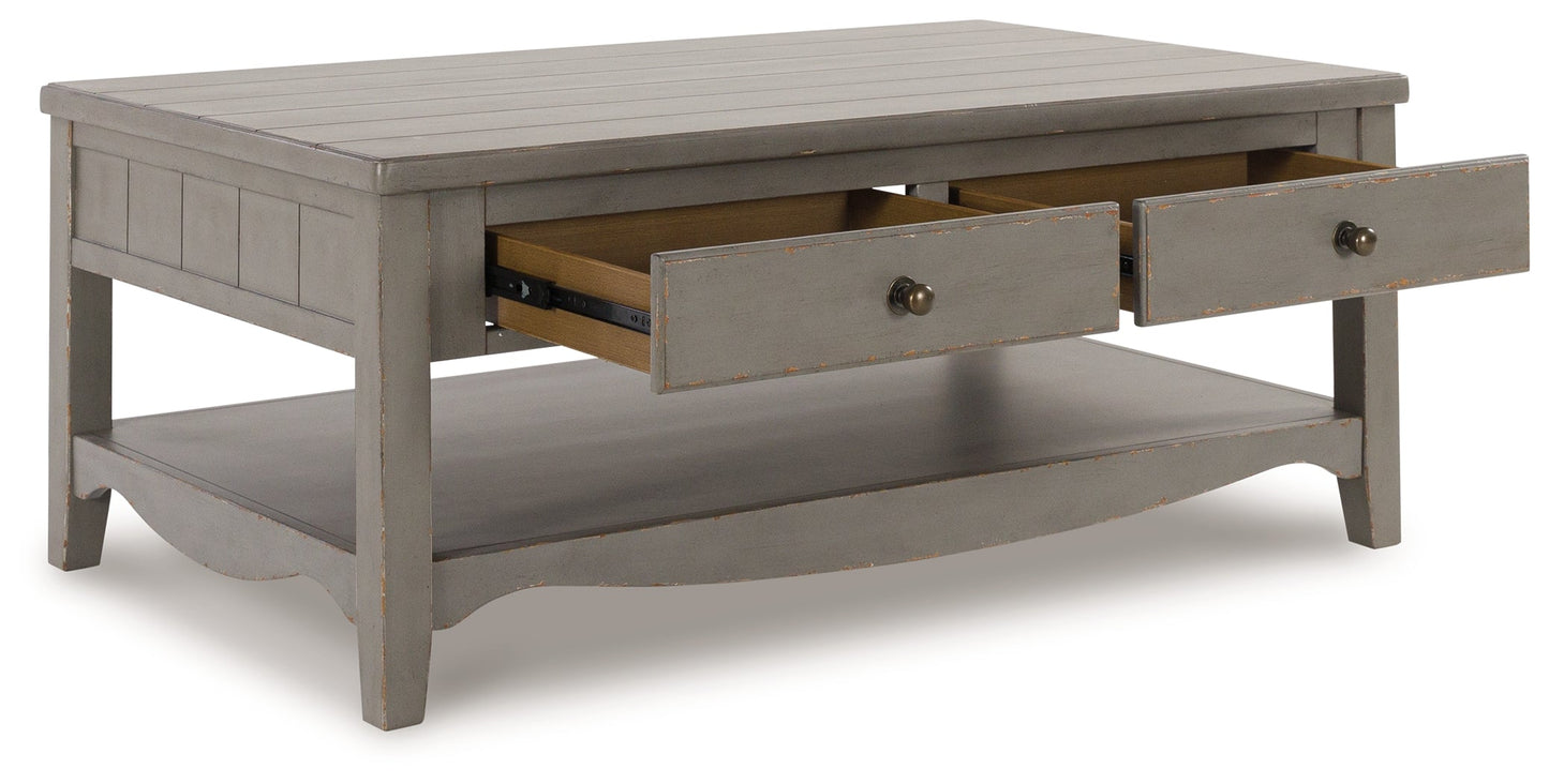 Charina Antique Gray Coffee Table