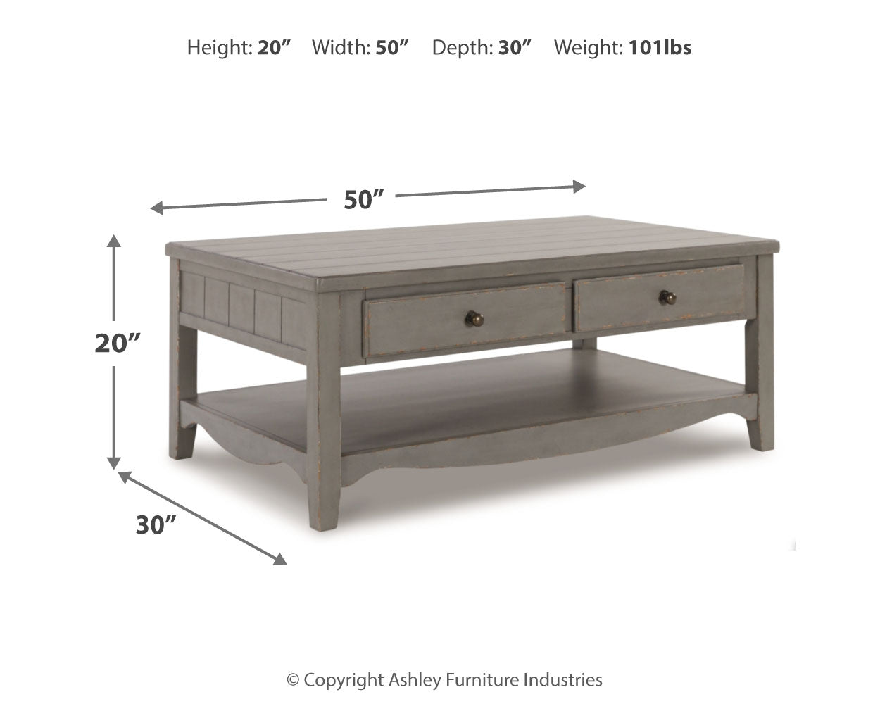 Charina Gray Coffee Table and 2 End Tables