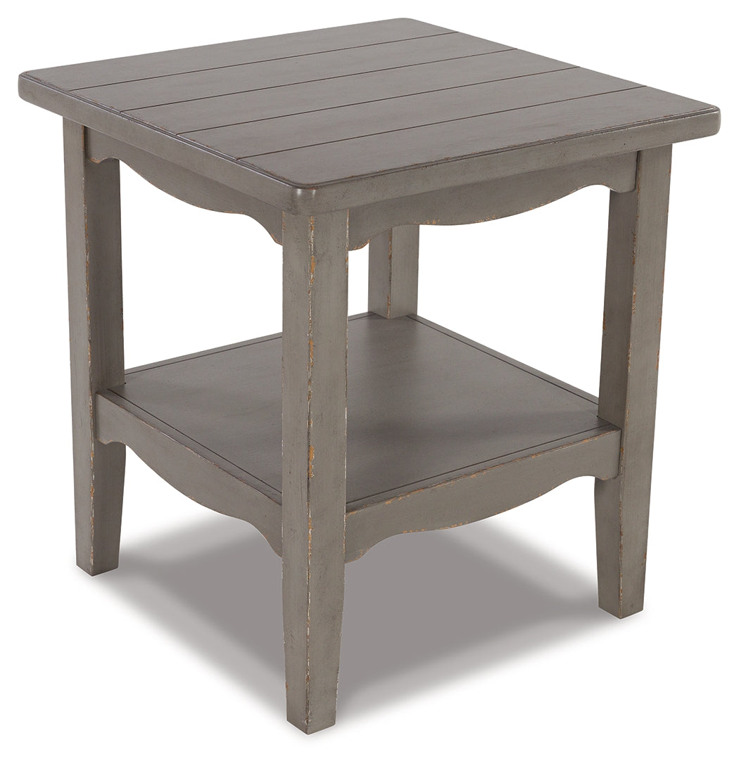 Charina Antique Gray End Table