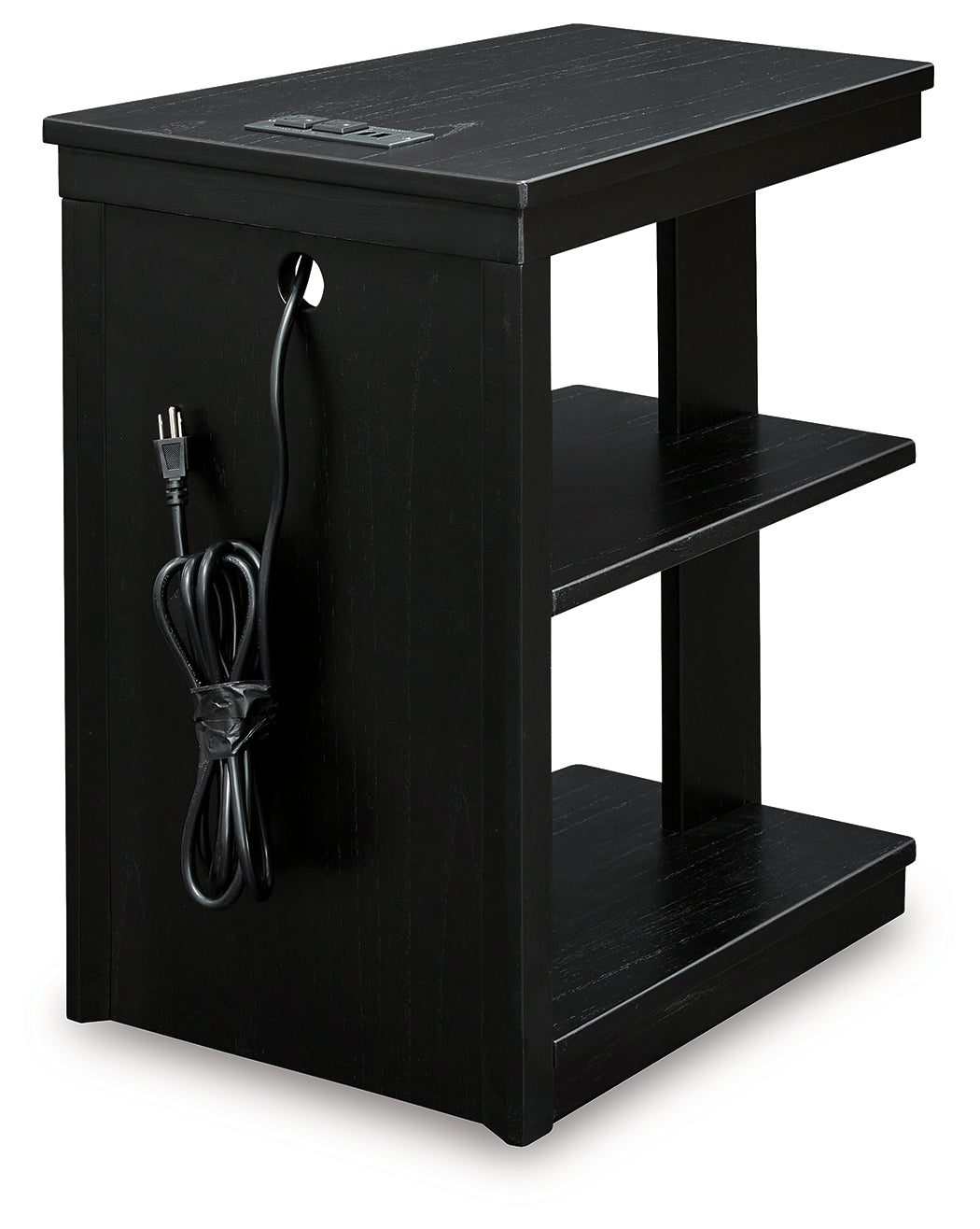 Winbardi Black Chairside End Table