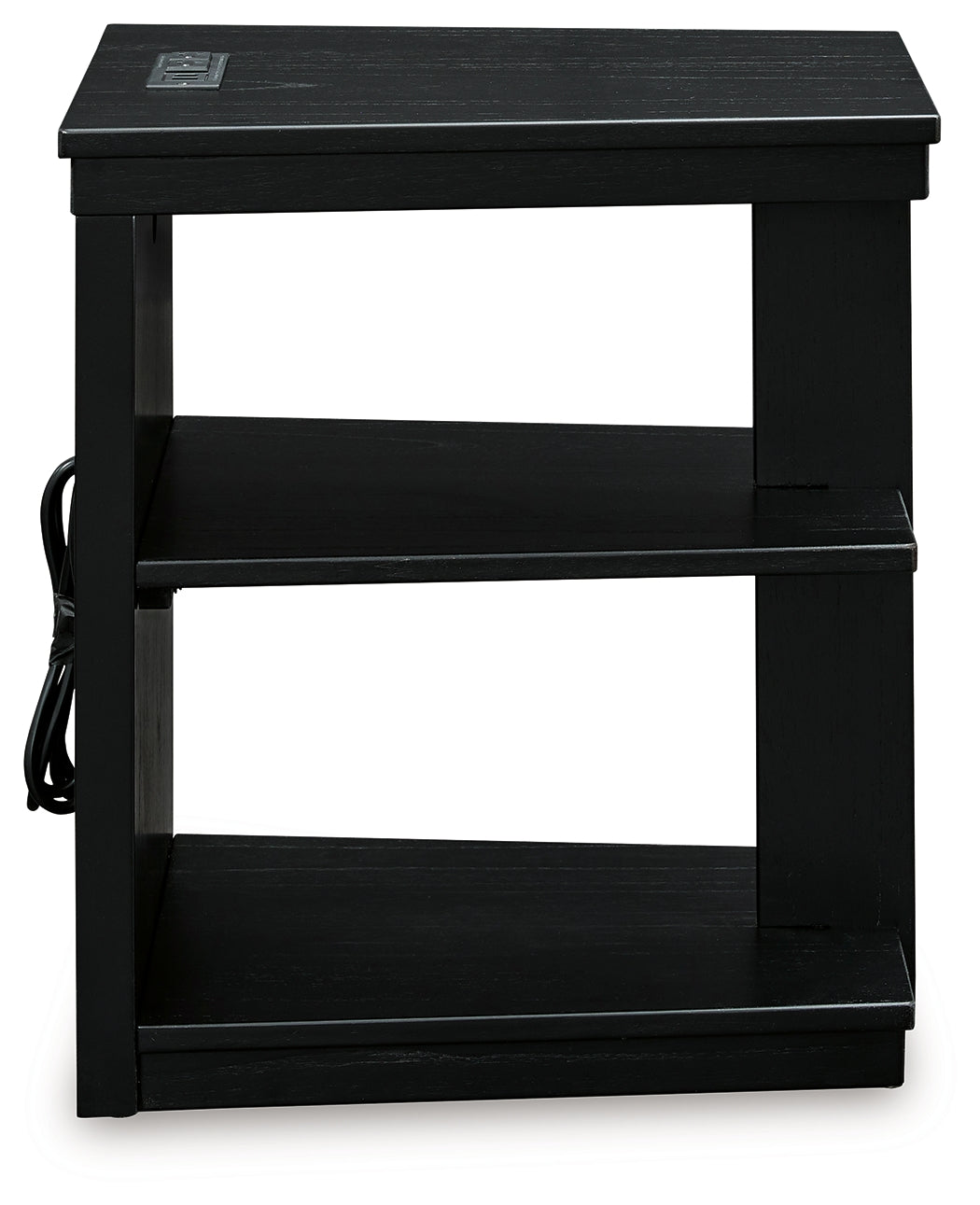 Winbardi Black Chairside End Table