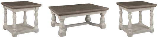 Havalance Gray/White Coffee Table and 2 End Tables