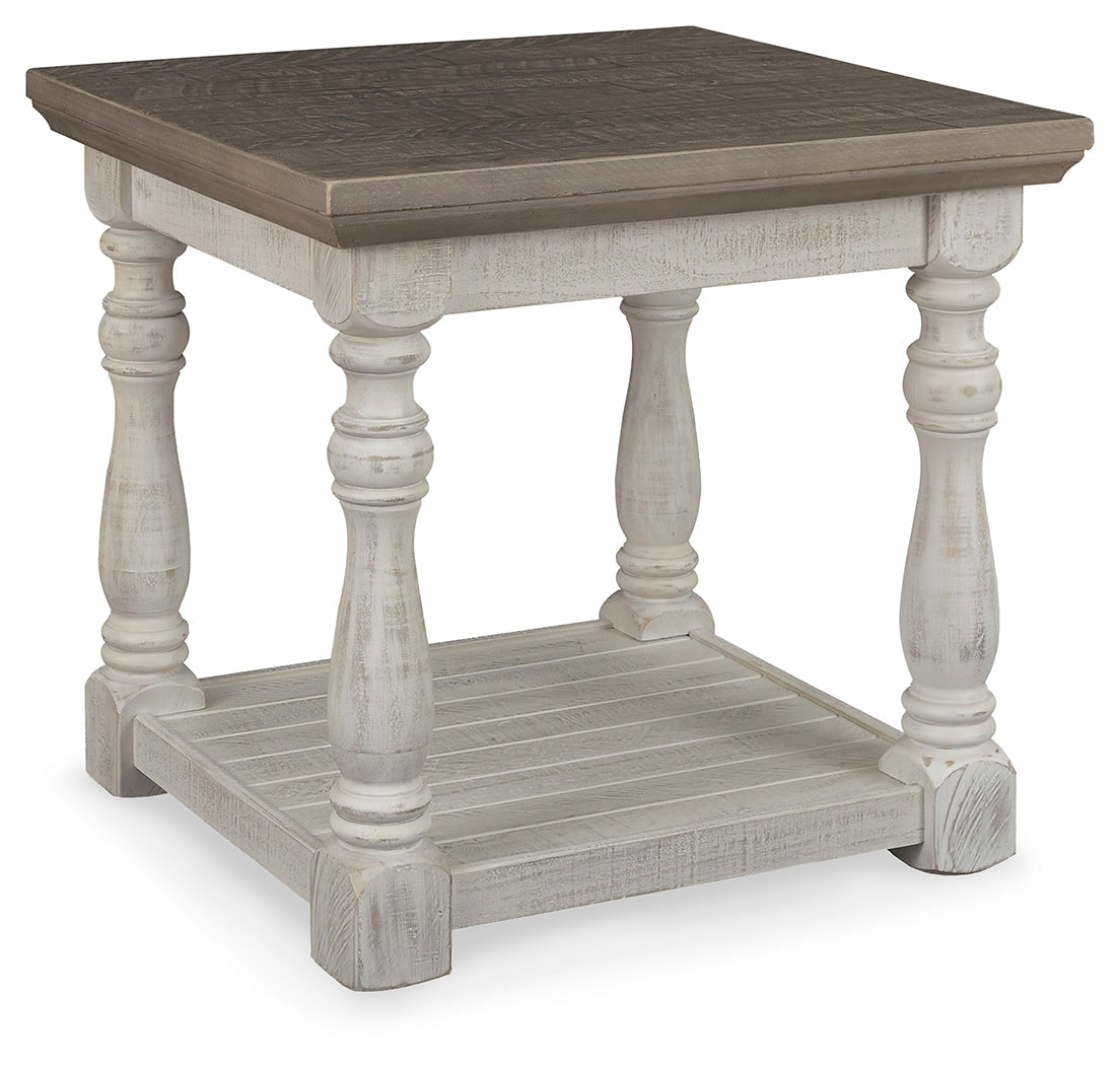 Havalance Gray/White Coffee Table and 2 End Tables