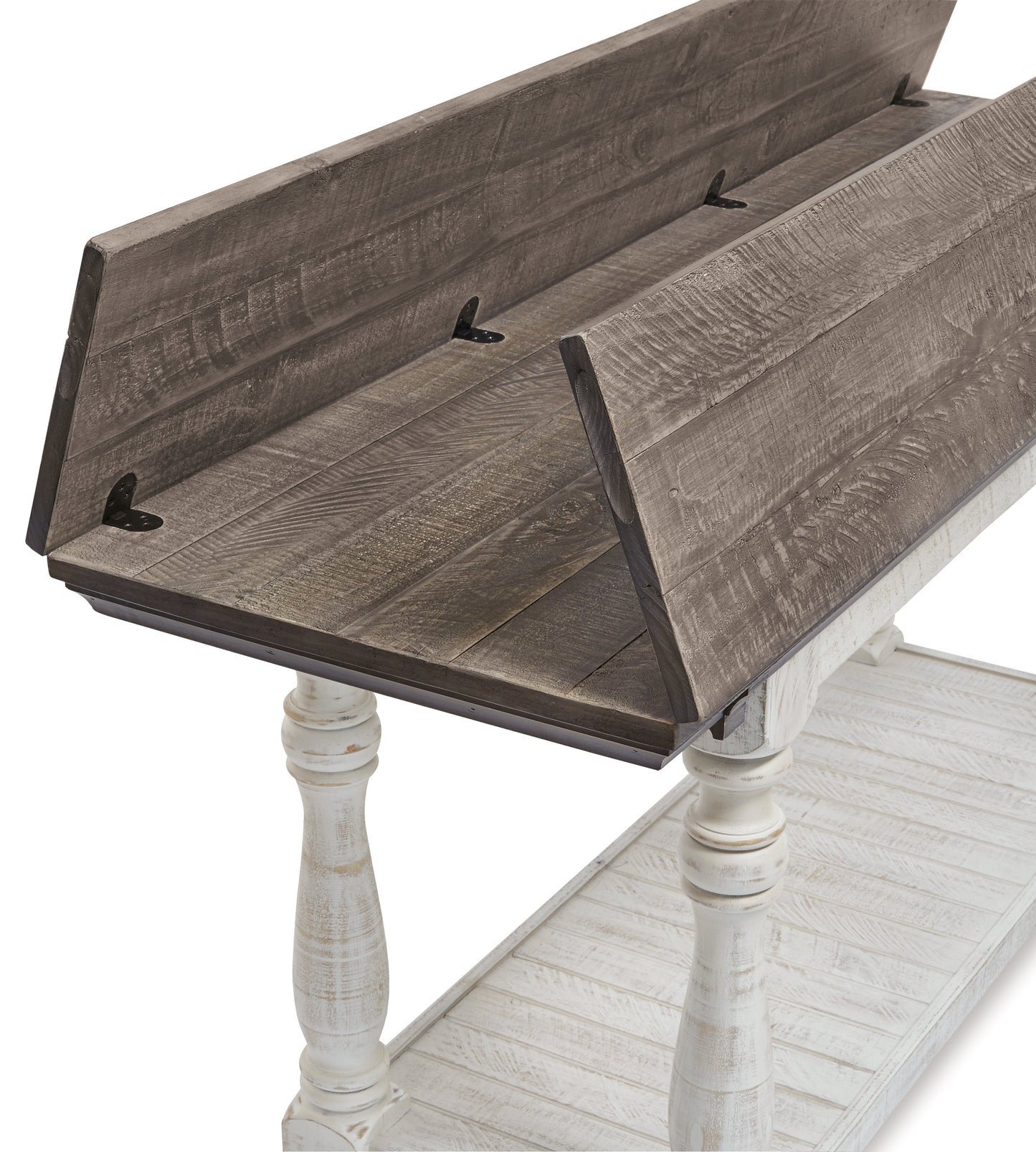 Havalance Gray/White Sofa/Console Table