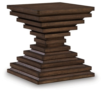 Hannodream Warm Brown Square End Table - Ornate Home