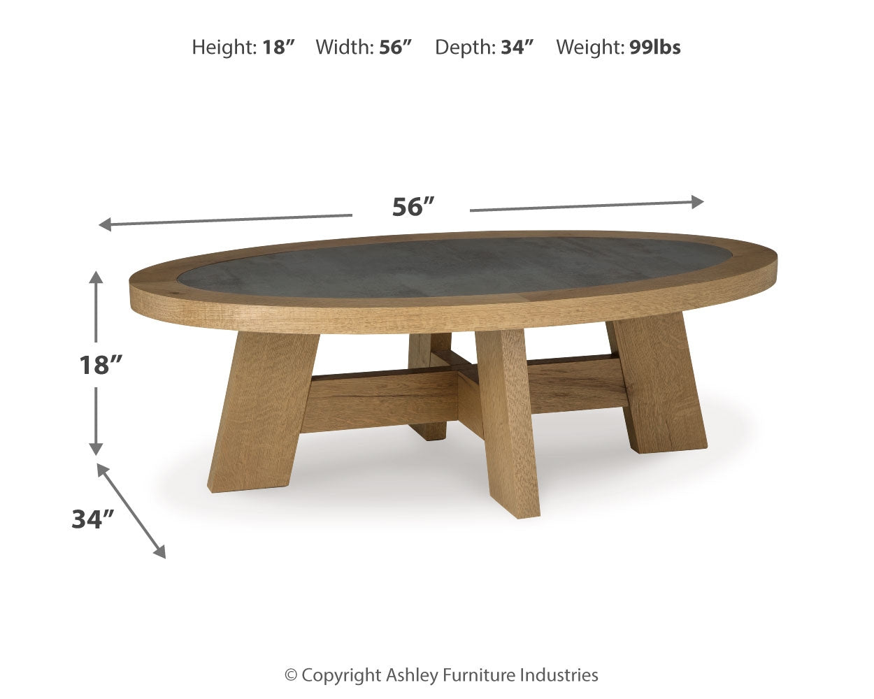 Brinstead Brown Coffee Table and 2 End Tables