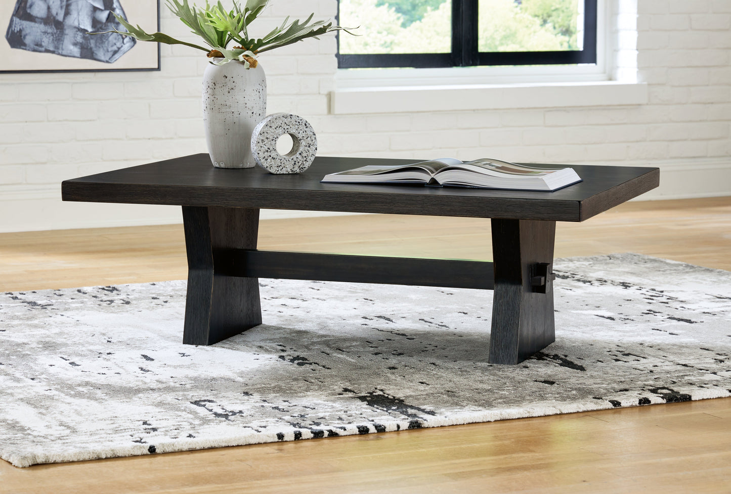 Galliden Black Coffee Table and 2 End Tables