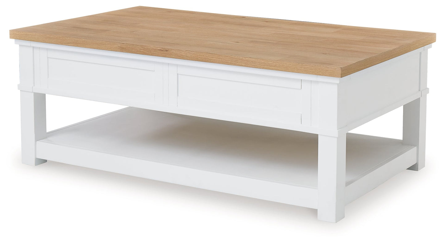 Ashbryn White/Natural Coffee Table